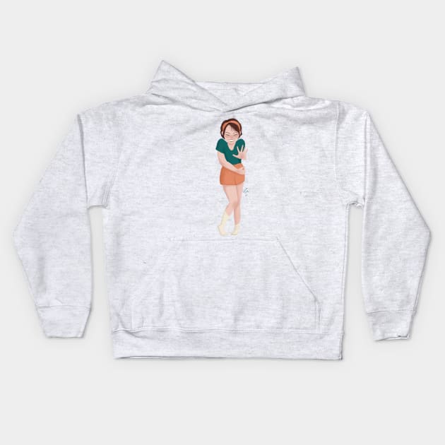 Giggling Girl Kids Hoodie by A2Gretchen